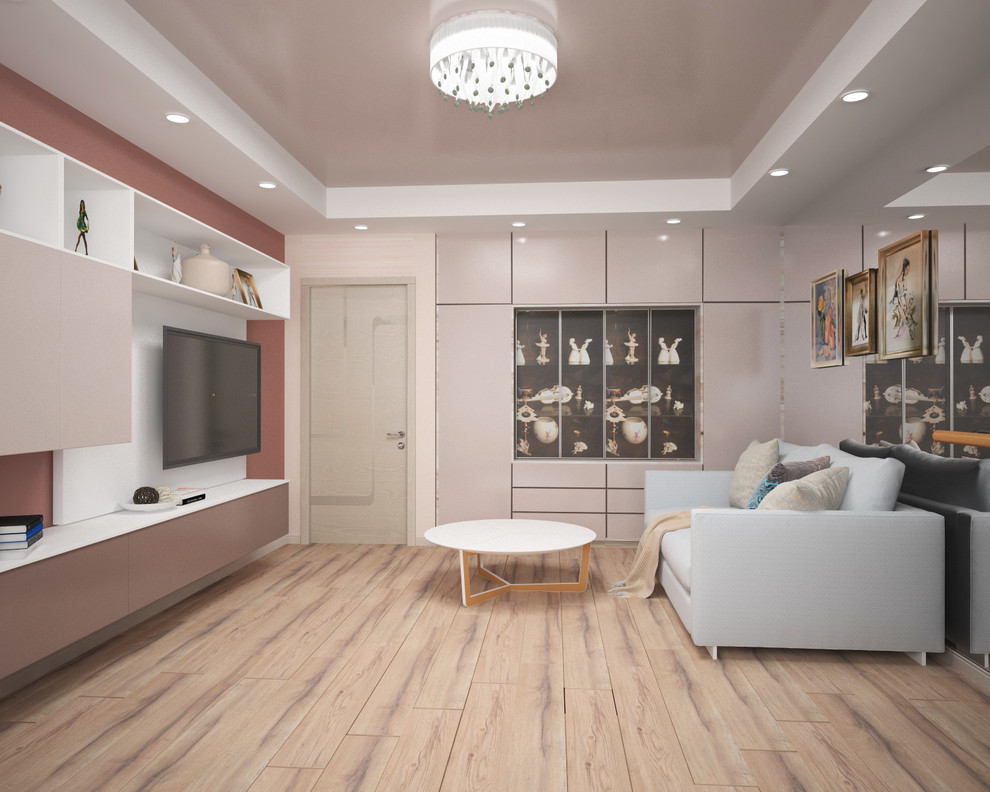 Квартира для Балерины в пудровых тонах.