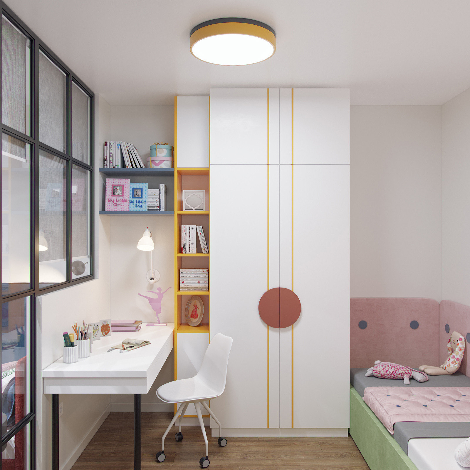 Яркая однушечка для молодой мамы с дочкой