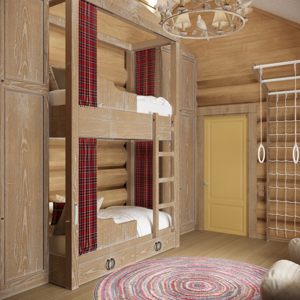 Деревянный дом из дикого бревна