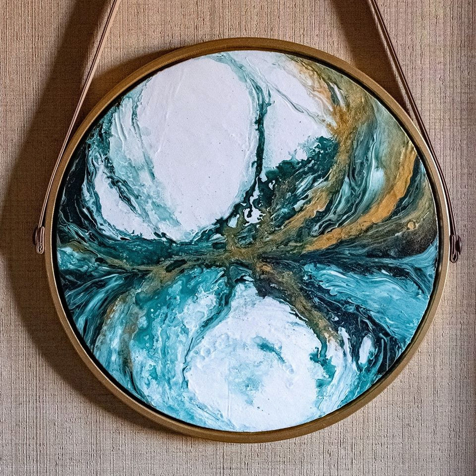 Картина "Абстракция" круглая