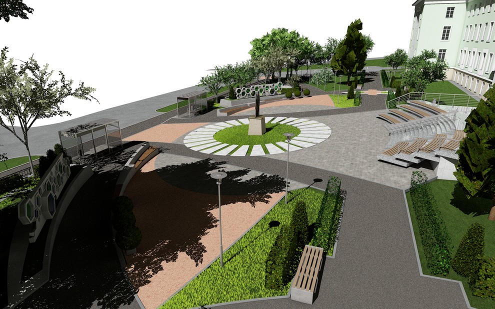 Эскизный проект благоустройства сквера у НТИ НИЯУ МИФИ Новоуральск.