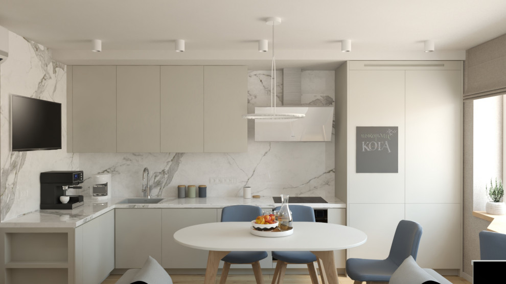 Обложка проекта: Квартира в ЖК Комарово 100м2 2021год