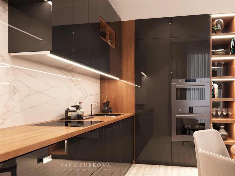 Дизайн кухни-гостиной