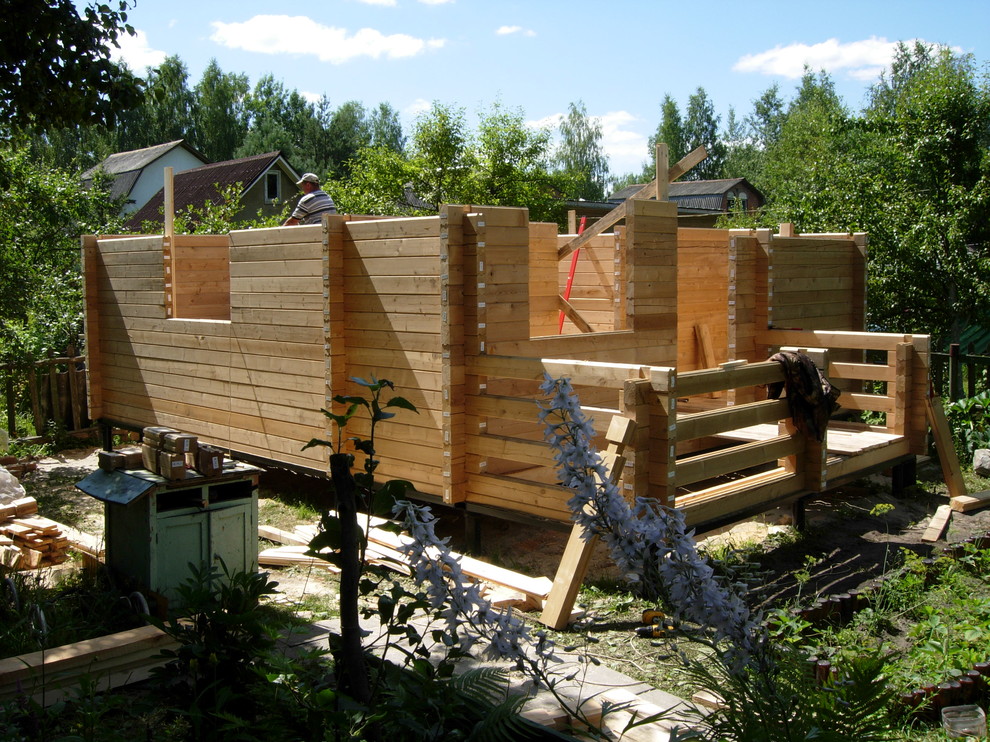 Деревянное домостроение из ТермоБруса - дом-баня