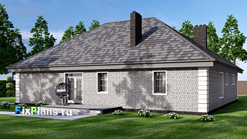 Проект одноэтажного дома 18х17м S203м2 F-16730