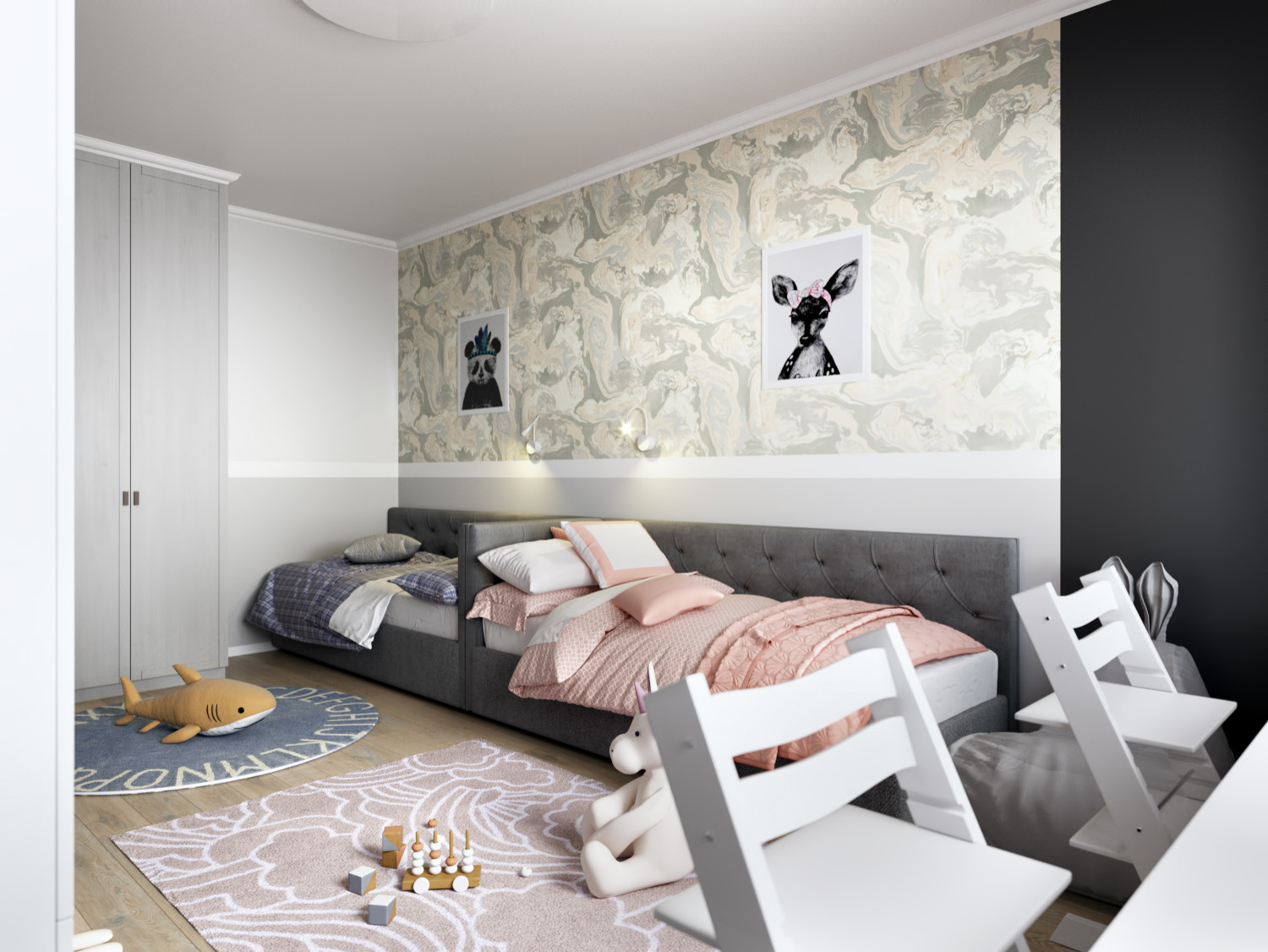 Комната для брата и сестры 9 и 5 лет