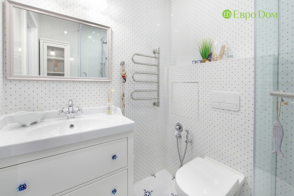 Ремонт двухкомнатной квартиры 74 кв. м в стиле прованс. Фото проекта