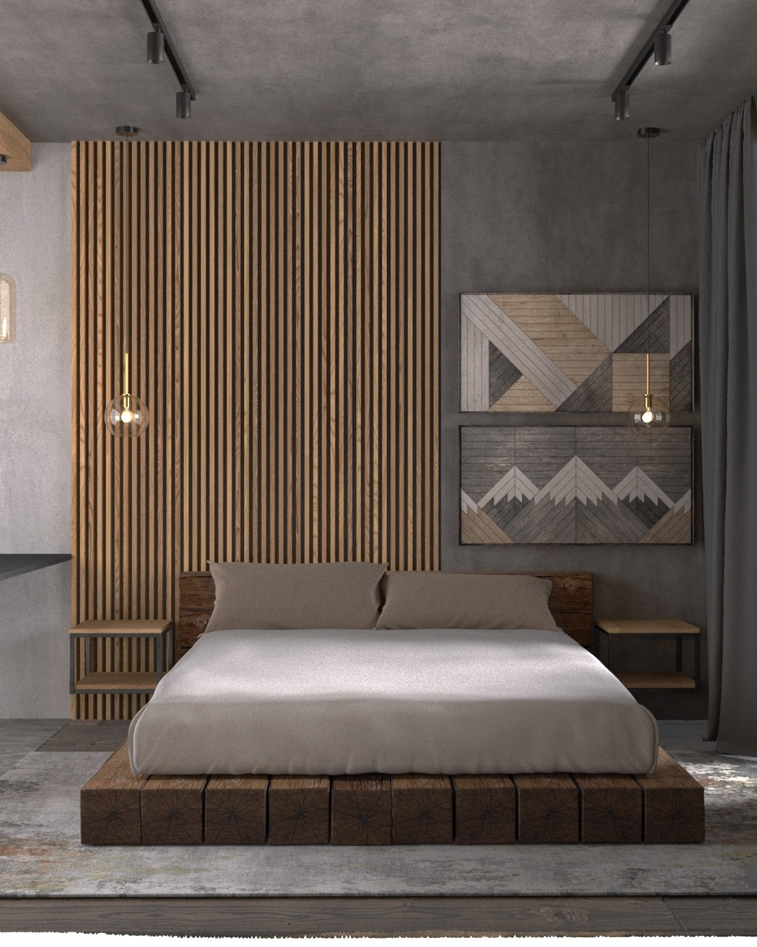 Студия в современном стиле, с уклоном в лофт