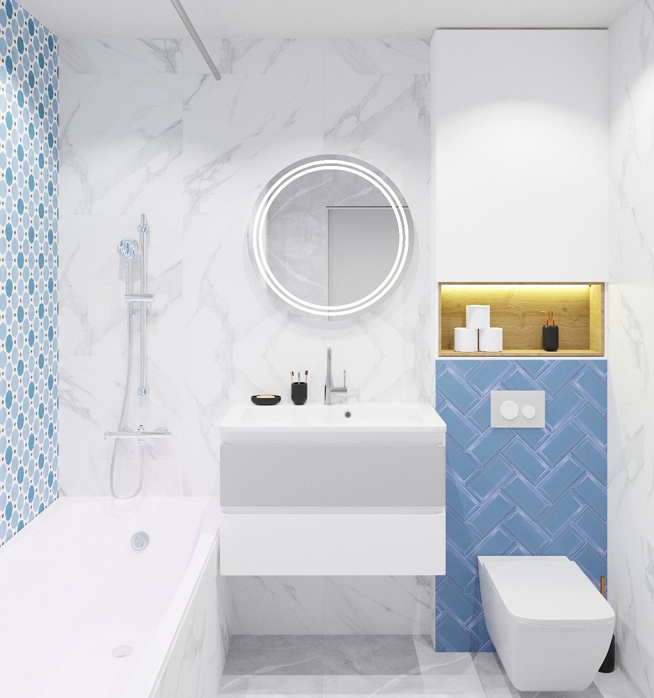 Обложка проекта: Светлый интерьер для семьи из 3-х человек