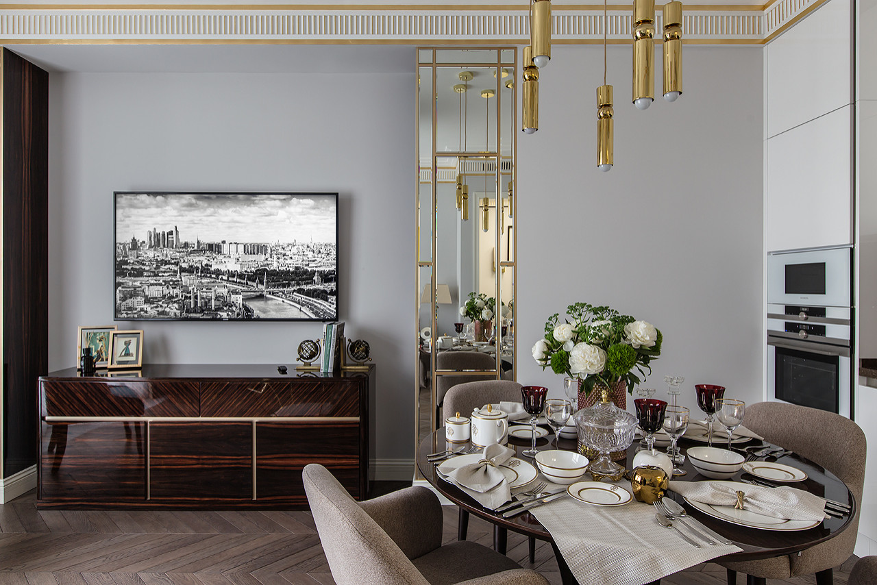 Современная росокшь - квартира в стиле арт-деко в ЖК "BALCHUG RESIDENCE"