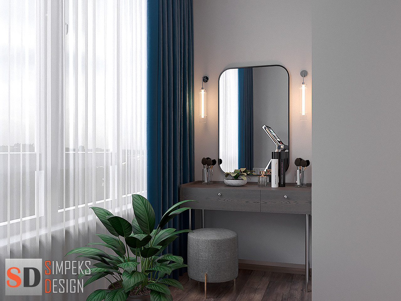 Dressing table in the bedroom