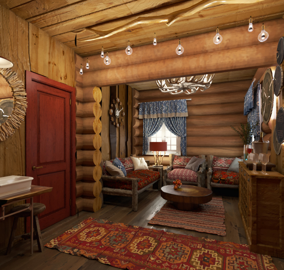 Гостевой деревянный домик, 2 этажа,