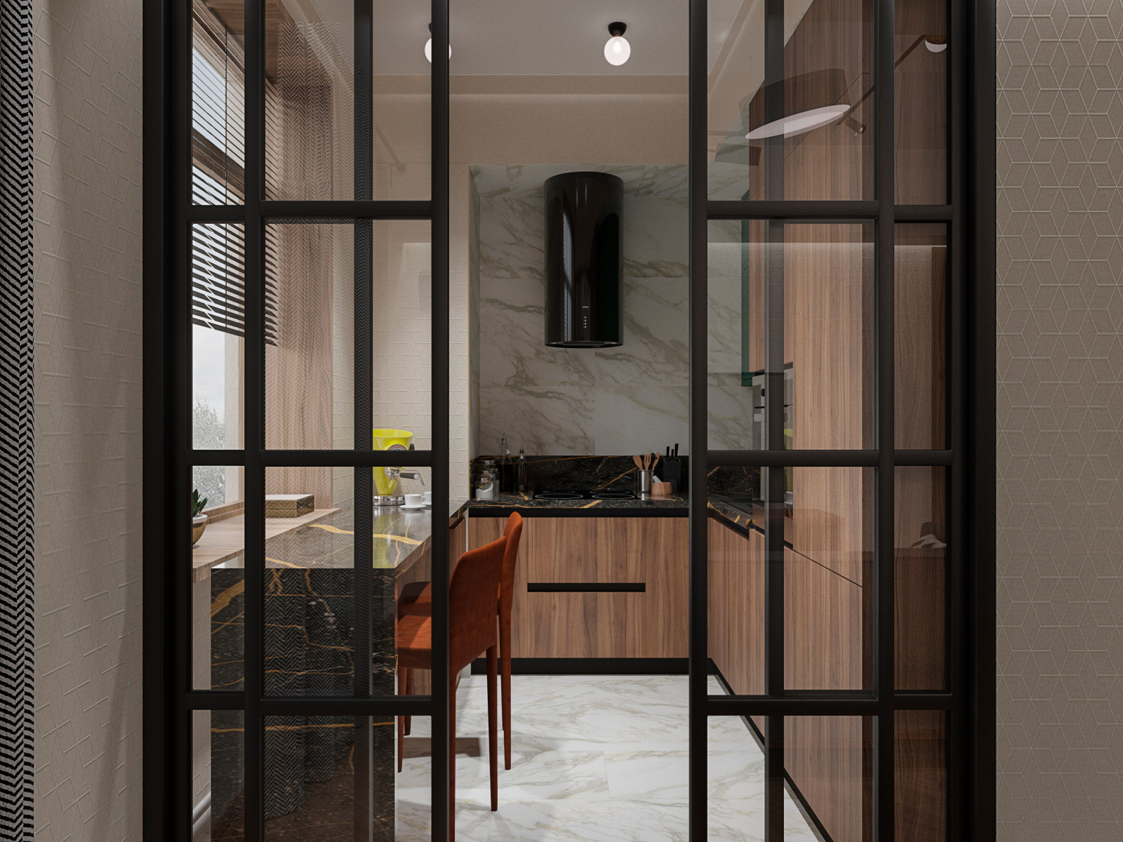 Дизайн-проект. 2-хкомнатная квартира на набережной. Москва. 2019 г.