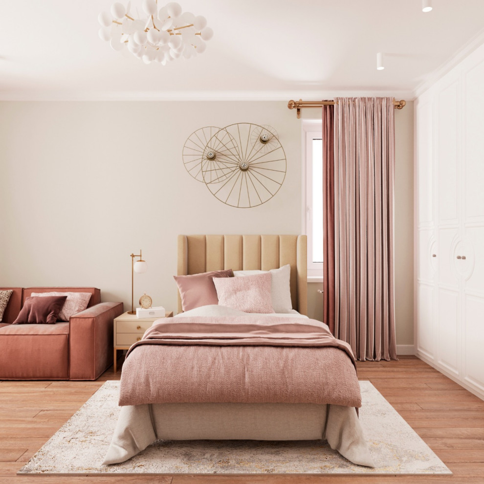 Дизайн проект детской для девочки ул. Сосинская г. Москва