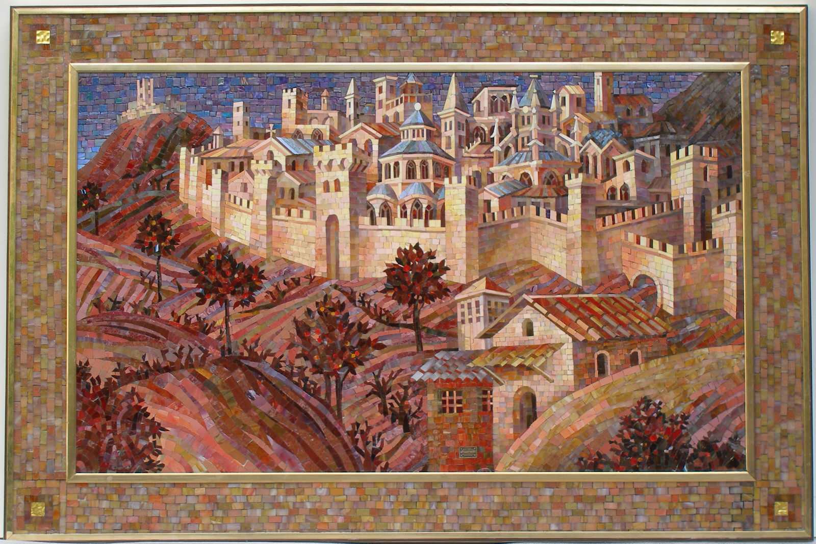 Мозаичное панно "Город золотой"