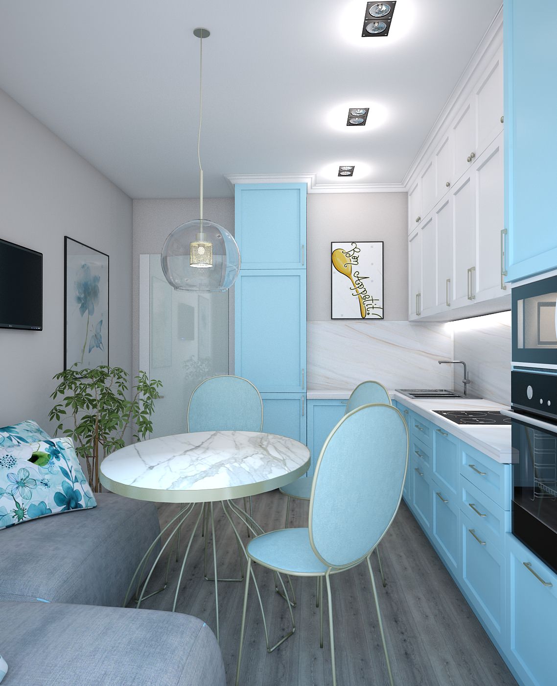 Дизайн интерьера квартиры в ЖК Губернский (Краснодар)