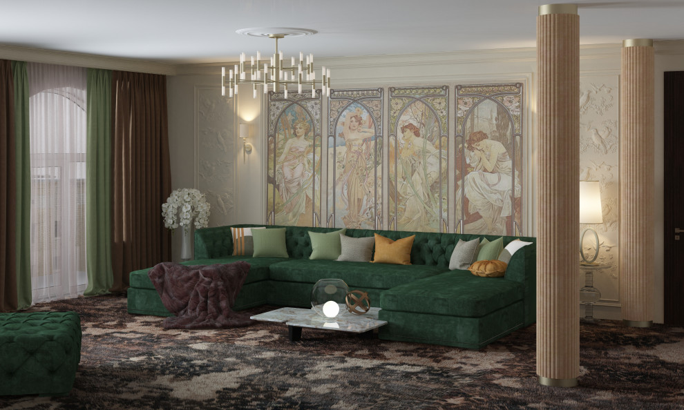 Интерьер гостиной в трех вариантах