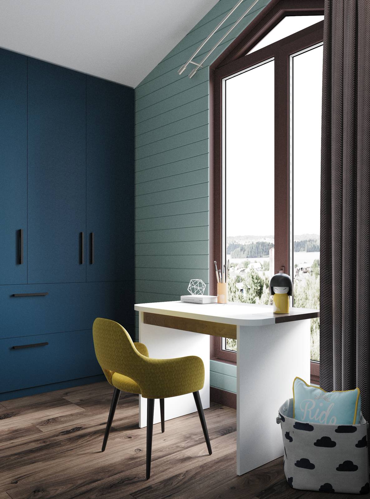 Деревянный дом на берегу Волги в Кимрах