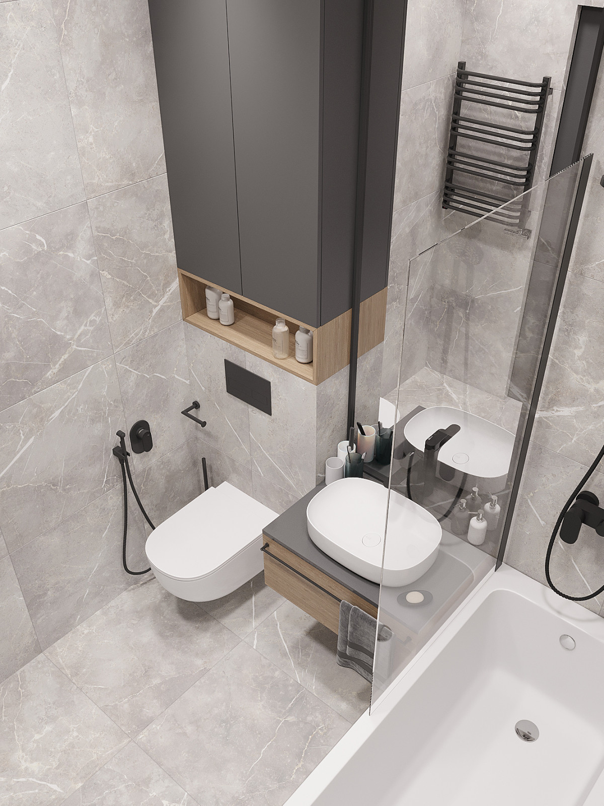 Современный интерьер в ЖК «Znak», Ижевск, 73 кв. м2