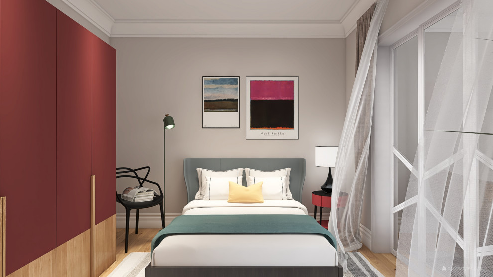 Обложка проекта: Дизайн спальни с балконом