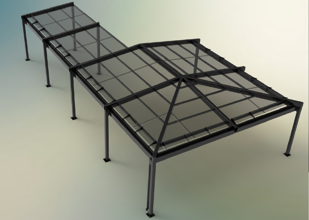 Обложка проекта: Навес хайтек "Космос", ворота и забор