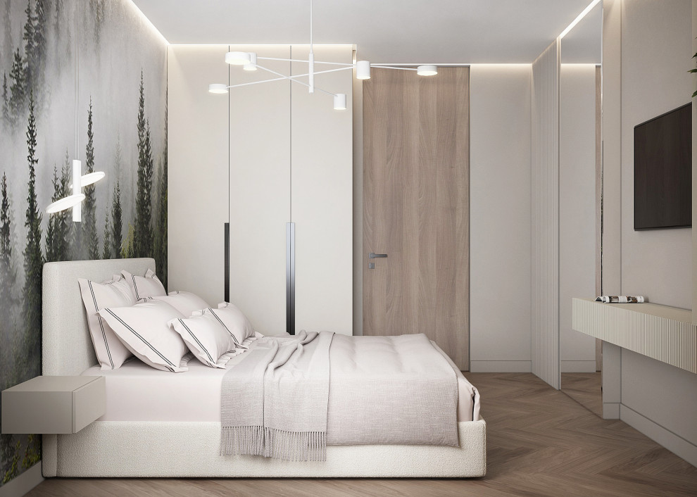 Современный светлый интерьер квартиры