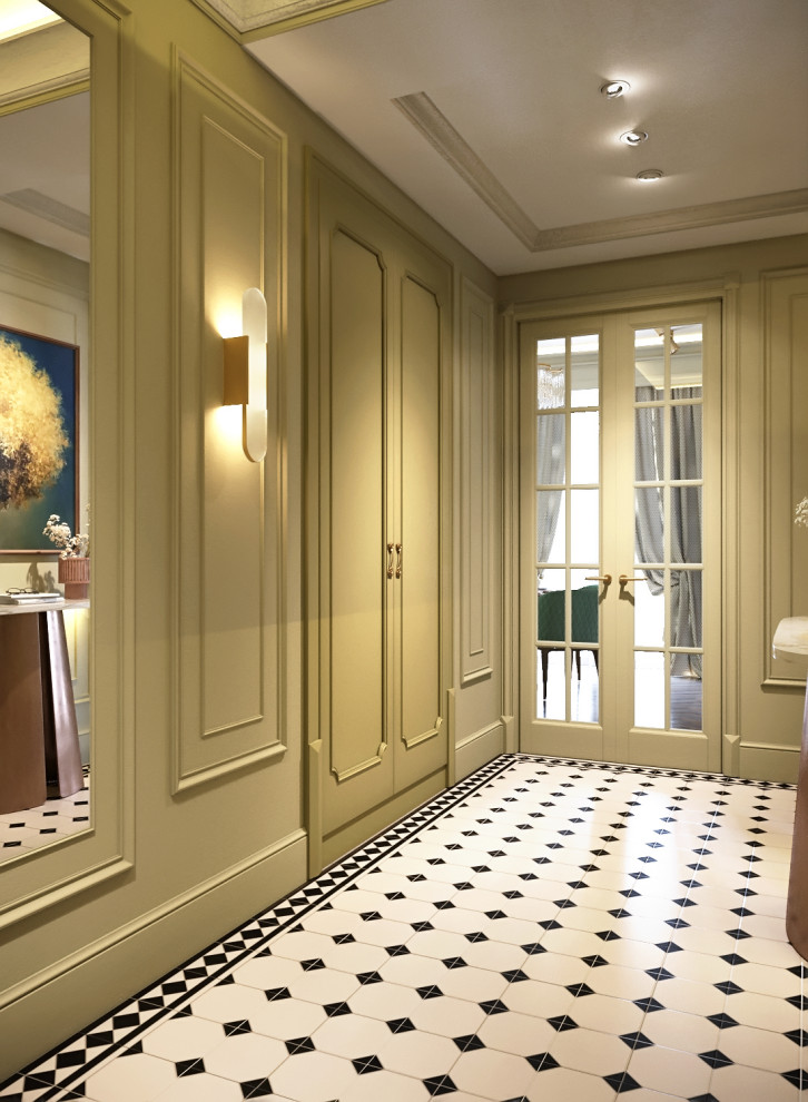 Кораллово-оливковый микс