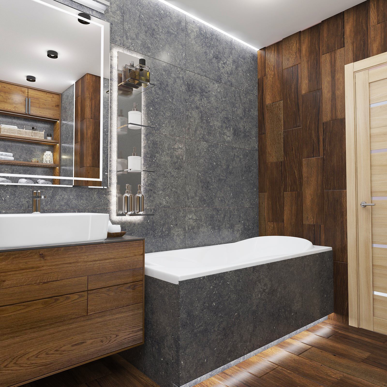 Проект двухуровневой квартиры  в стиле Лофт (135 кв м)