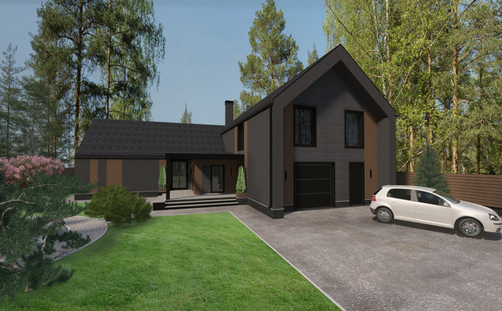 Обложка проекта: Бернхаус, пос. Сибирские просторы