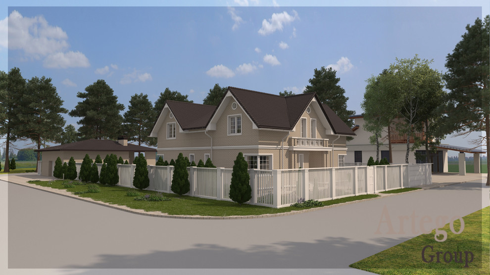 Проект дома в английском стиле в КП "Княжий берег"