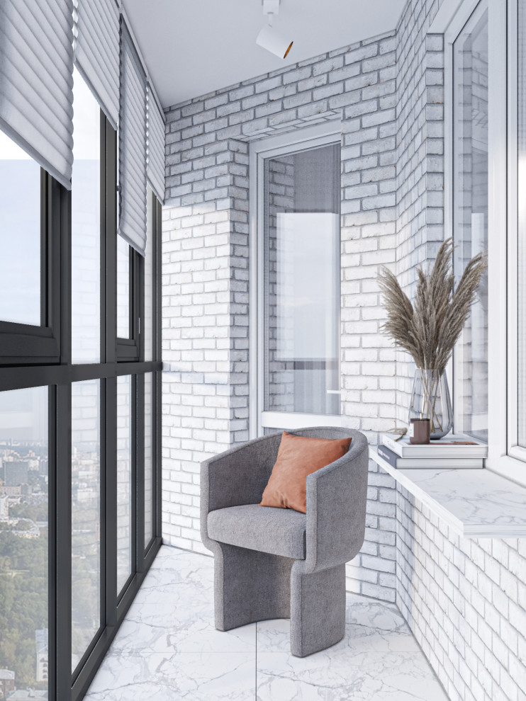 Дизайн  интерьера студии ЖК Аквамарин