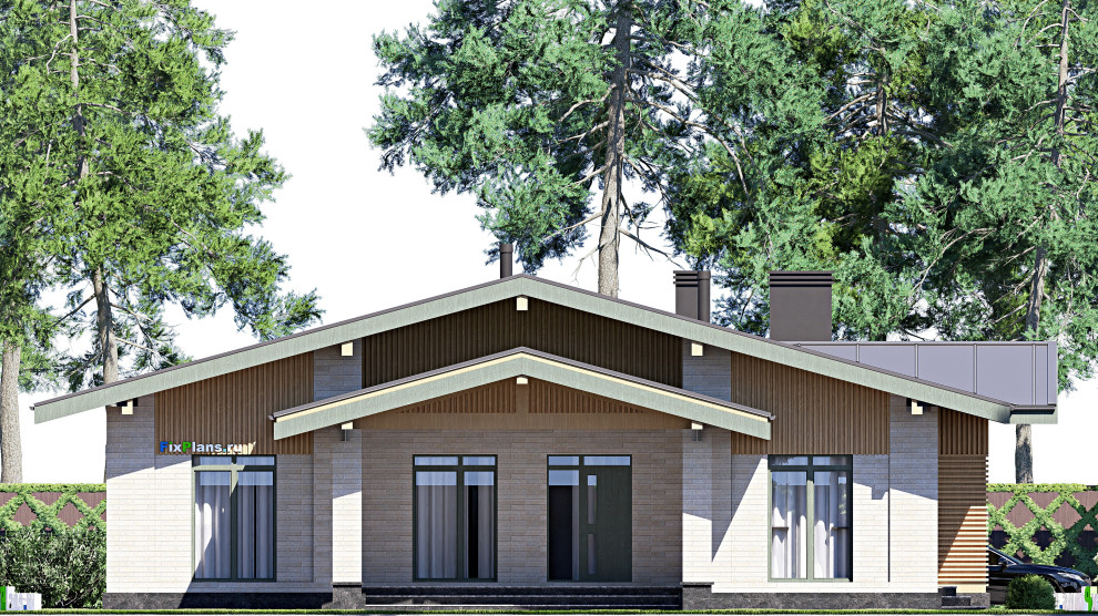 Проект одноэтажного дома 16х17м S156м2 F-18017