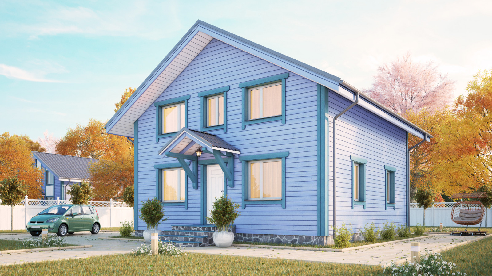 Дом из клеёного бруса постоянного проживания "Комфорт 2"