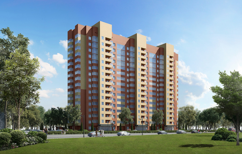 Обложка проекта: 3D визуализация многоквартирного дома