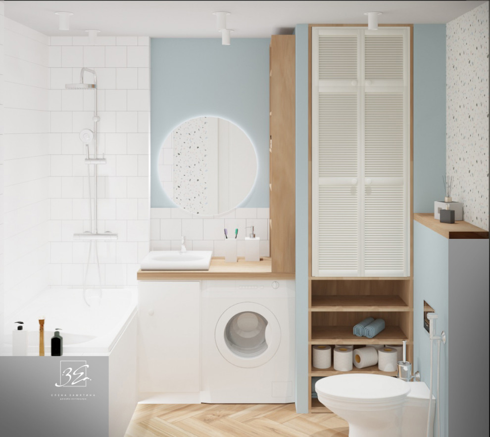Обложка проекта: Санузел в скандинавском стиле совмещенный