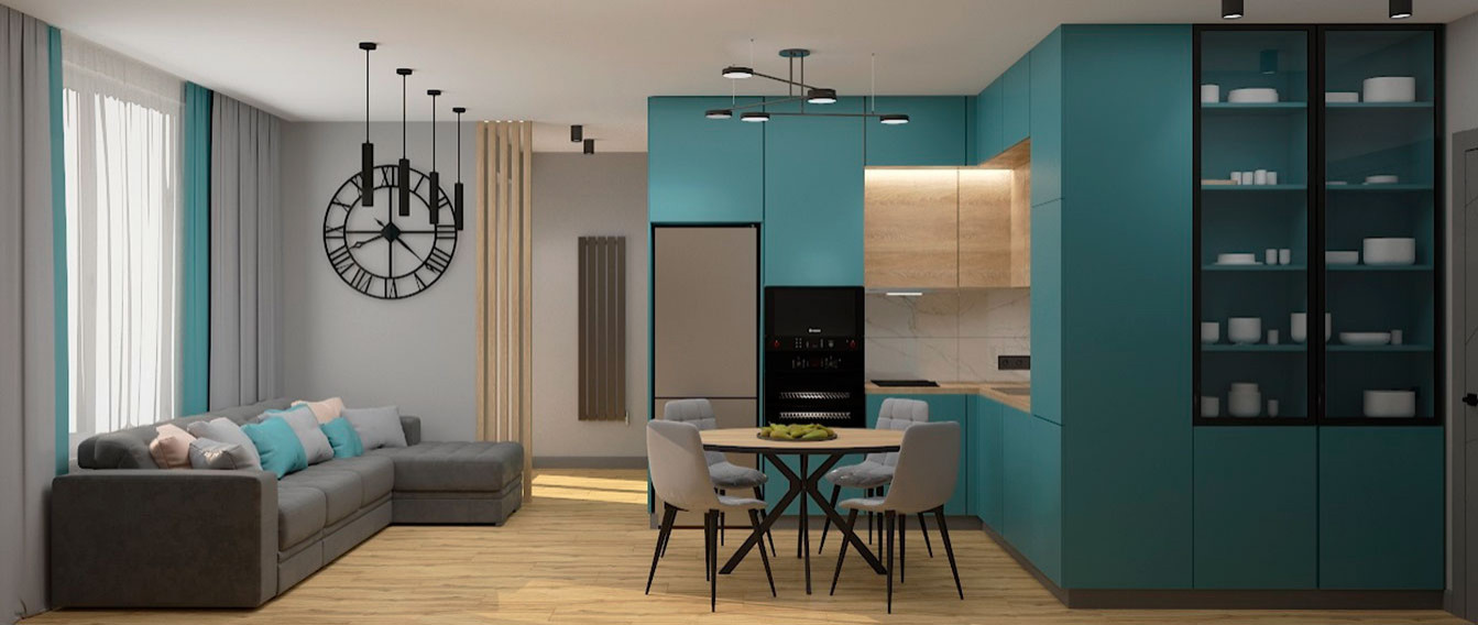 Дизайн-проект квартиры для молодой семьи ЖК "Цветной Бульвар"