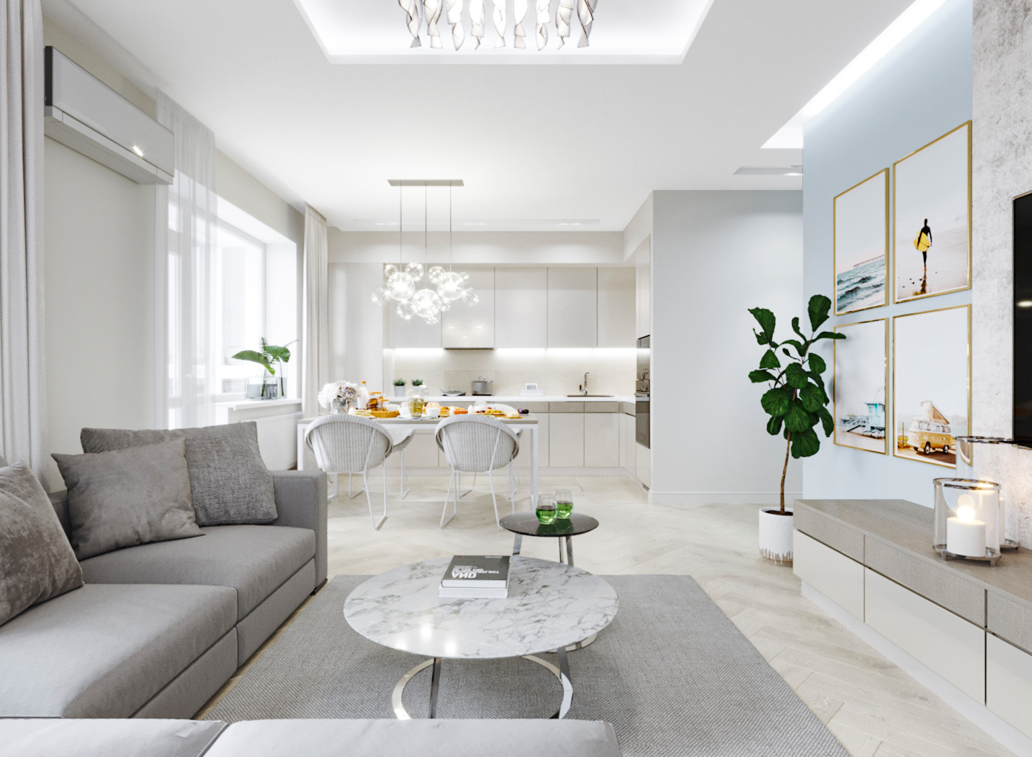 Квартира в пастельных тонах