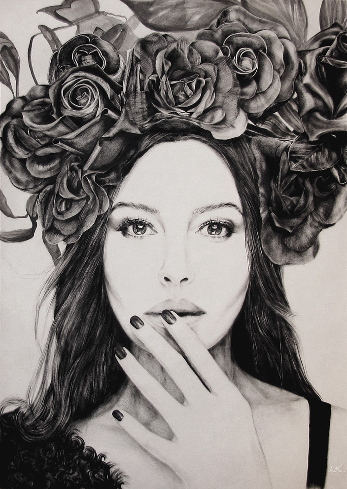 Черная гуашь; «сухая кисть»