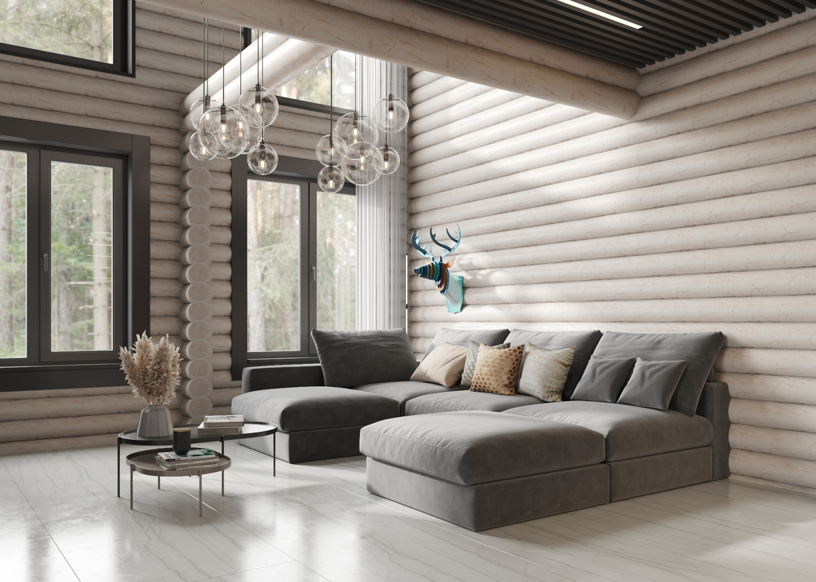 Дом из бревна в КП "Золотые Сосны"