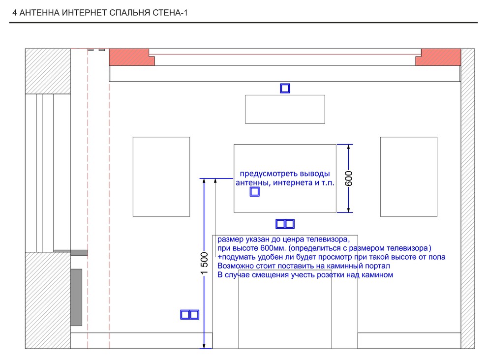 Спальня с гардеробом 19,7 кв.м. (Москва)