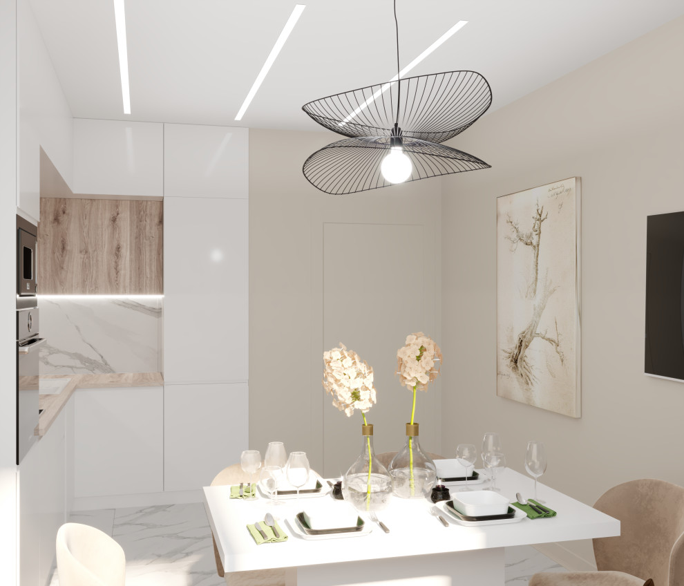 Двухкомнатная квартира в нейтральных тонах