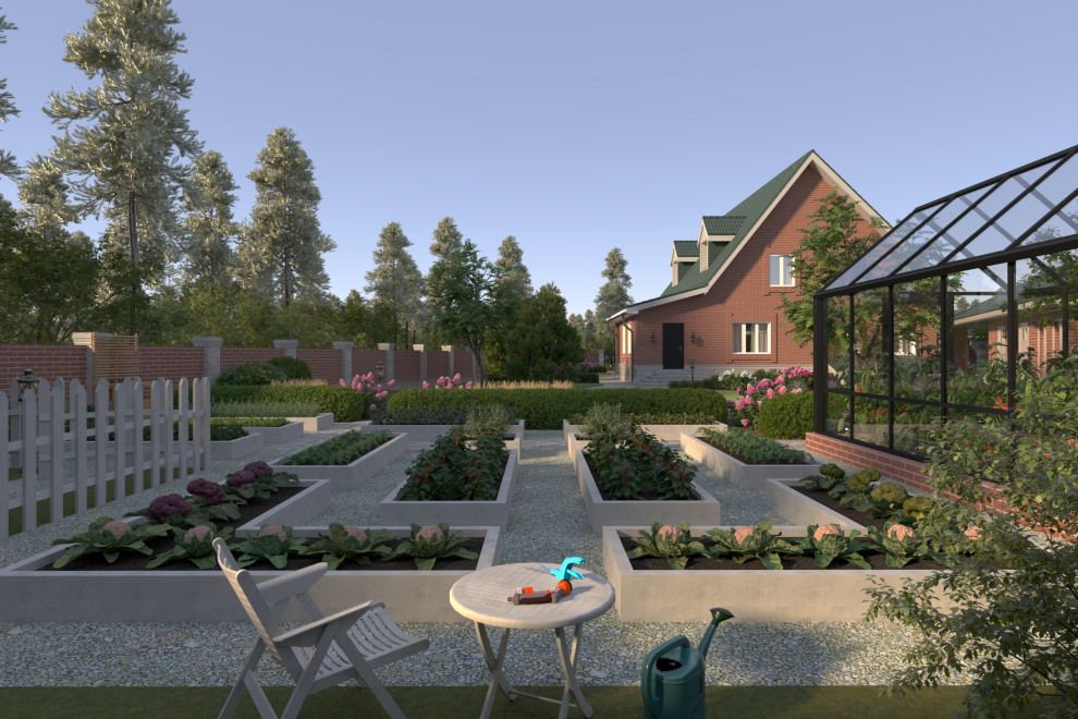 Обложка проекта: Декоративный огород с теплицей и курятником