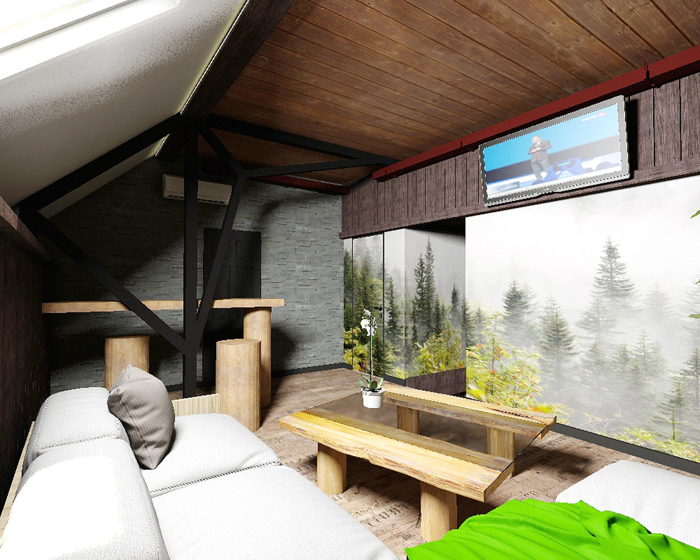 Дерево и кирпич: природный дизайн