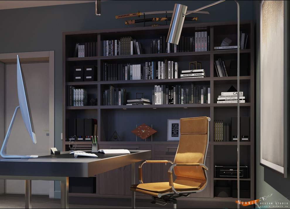 Строгий кабинет в загородном доме