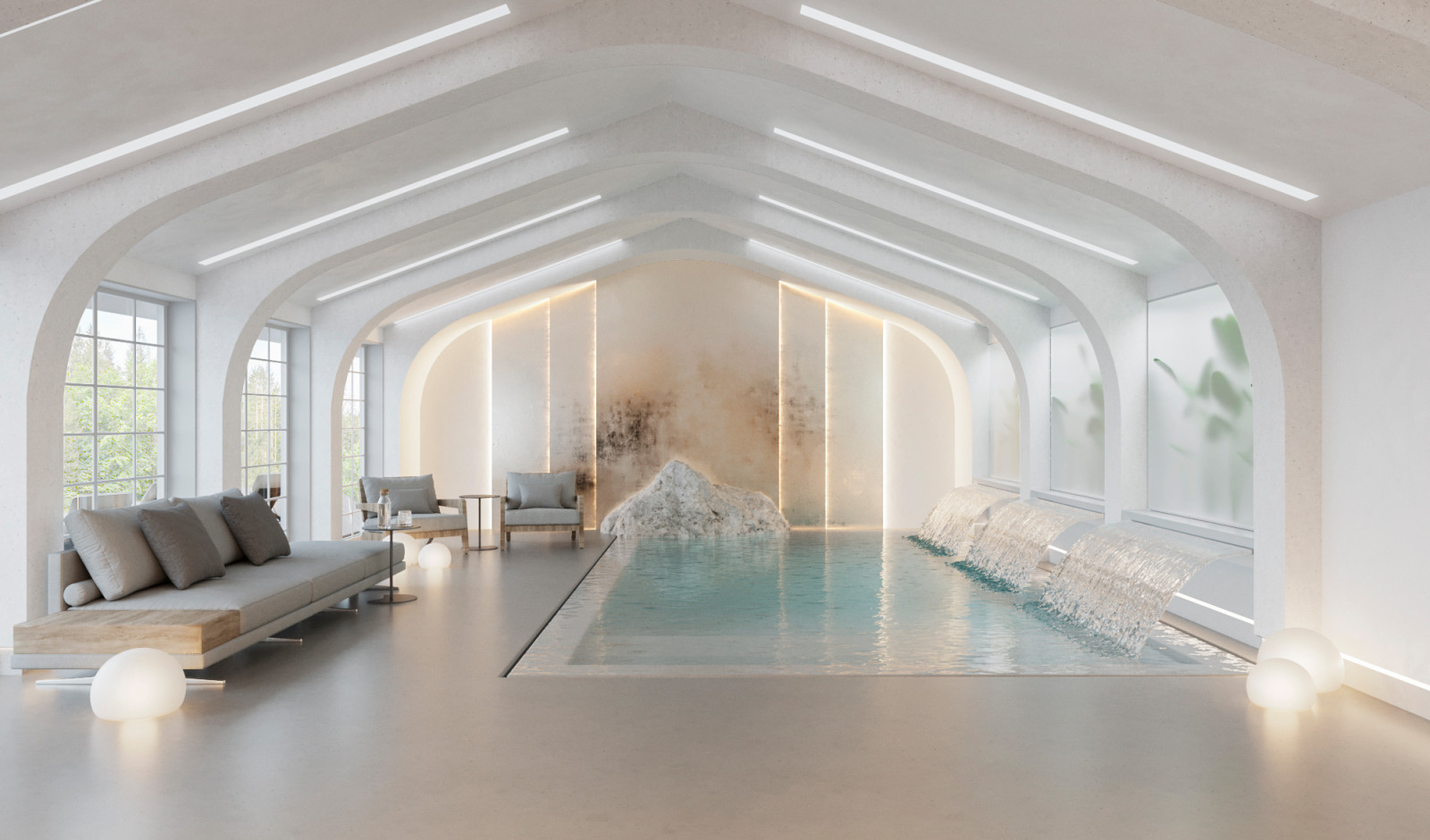 Обложка проекта: Бассейн в частном доме отдыха под Минском