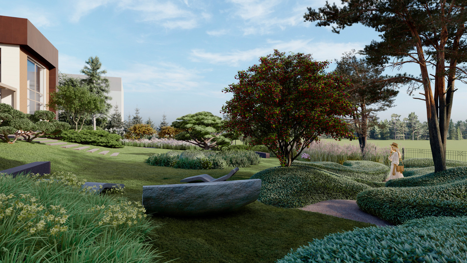 Cад с восточным колоритом. КП Агаларов Эстейт . 2021