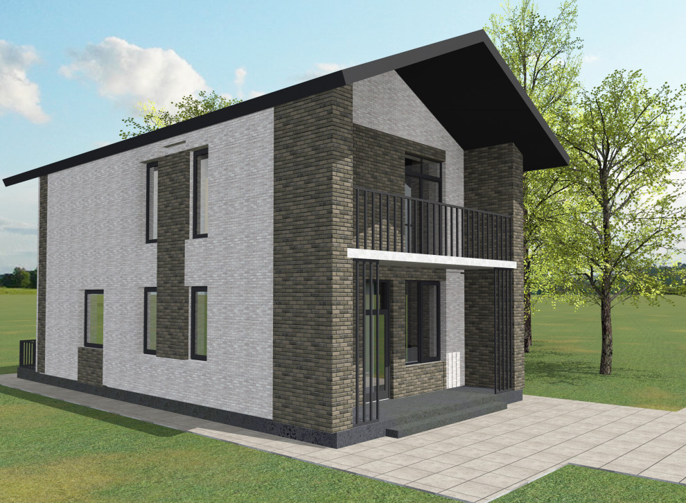 Проект дома с фасадом из кирпича
