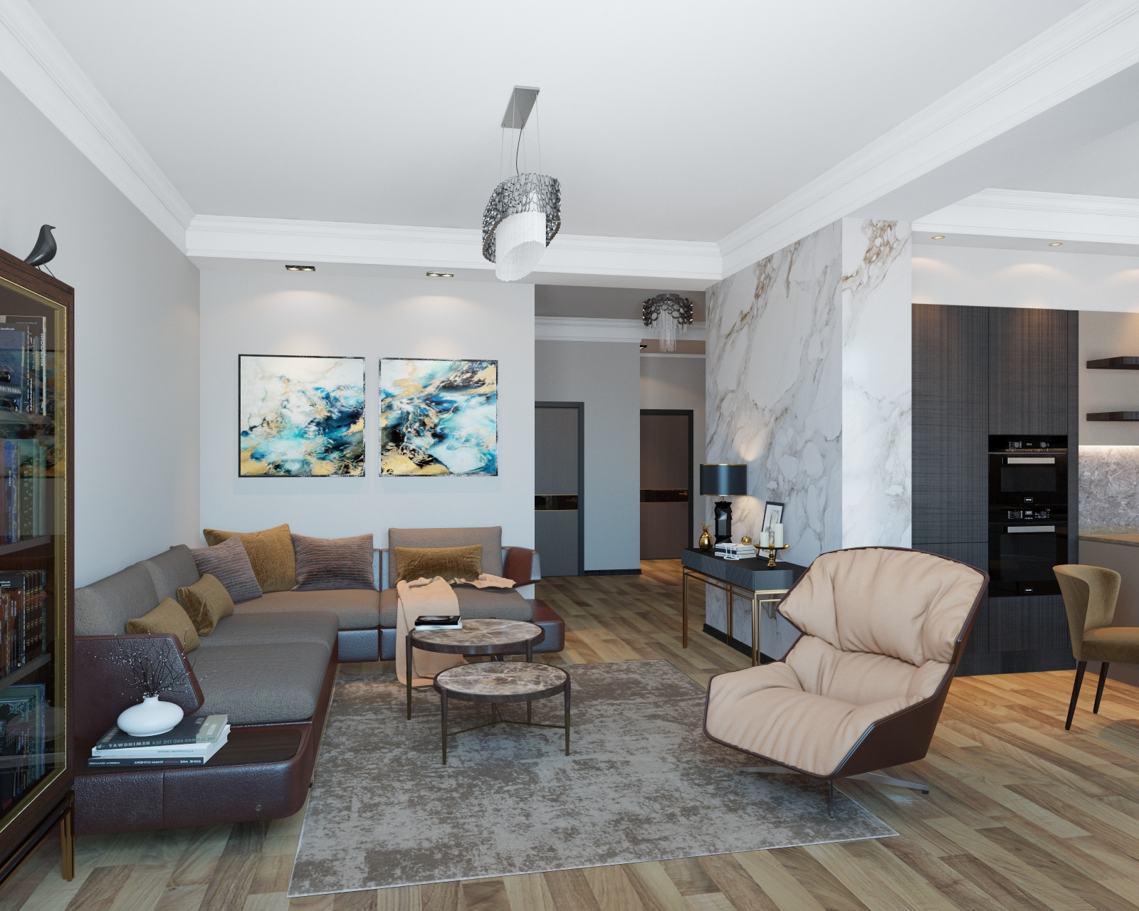 Гостиная с кухней