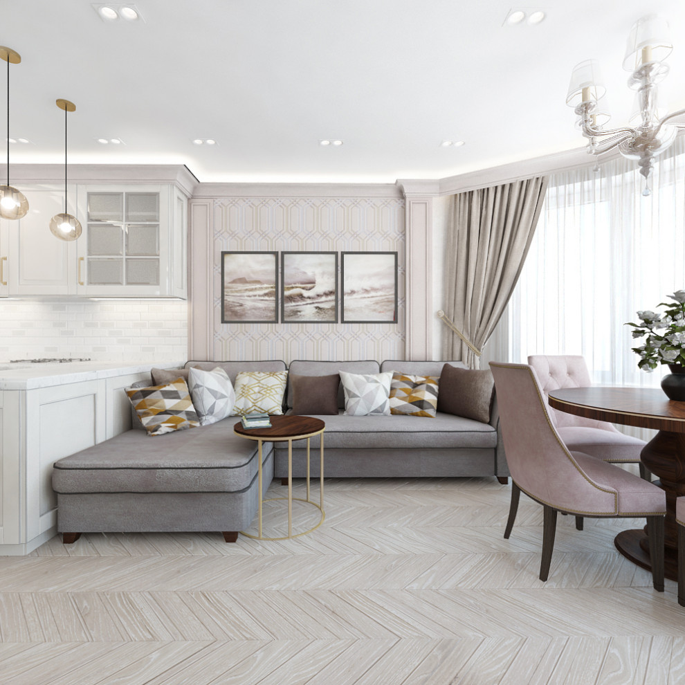 Обложка проекта: Квартира с кабинетом на Парнасе 60 м.кв