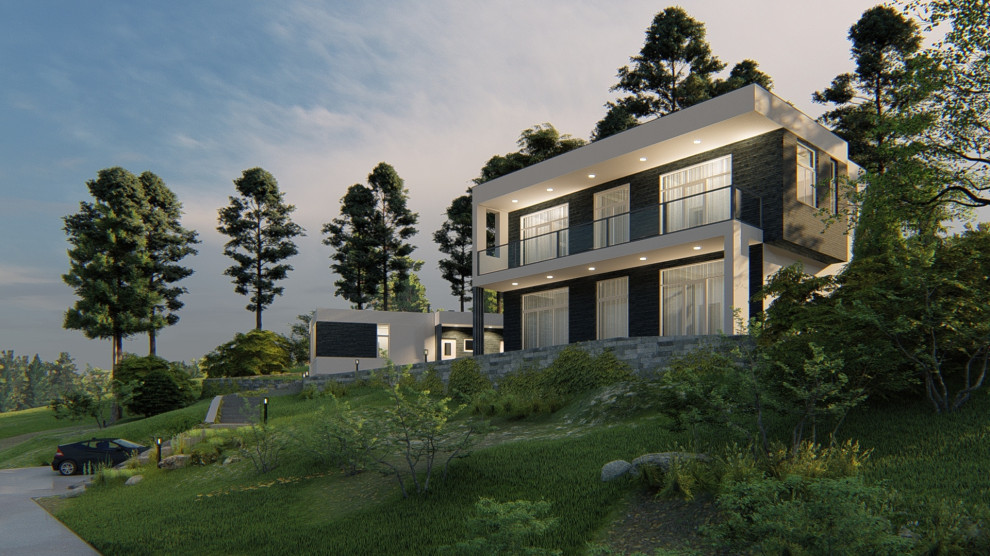 Дом из газобетона в современном стиле